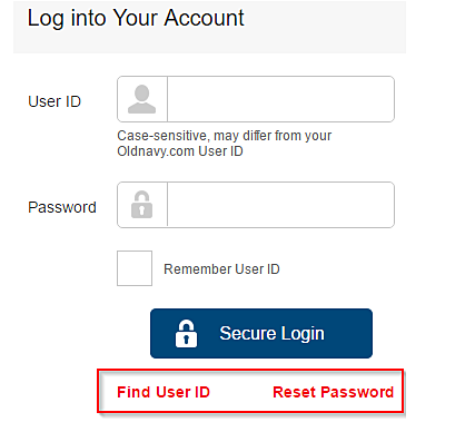 Old Navy Credit Card Login