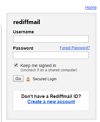 Rediffmail Sign In Signup Account