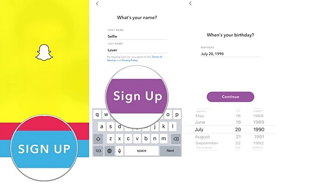 Snapchat Account Registration