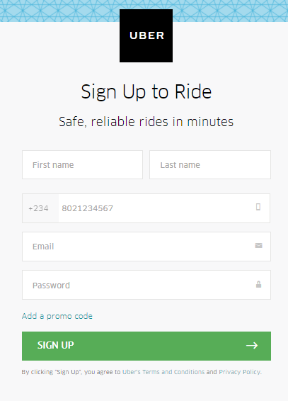 Uber Rider Login