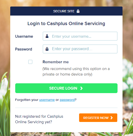 Create your Cashplus Online Servicing account now - Cashplus Registration