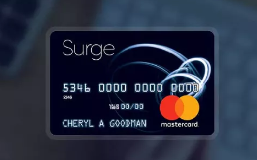 Credit status of card application surge Surge Mastercard