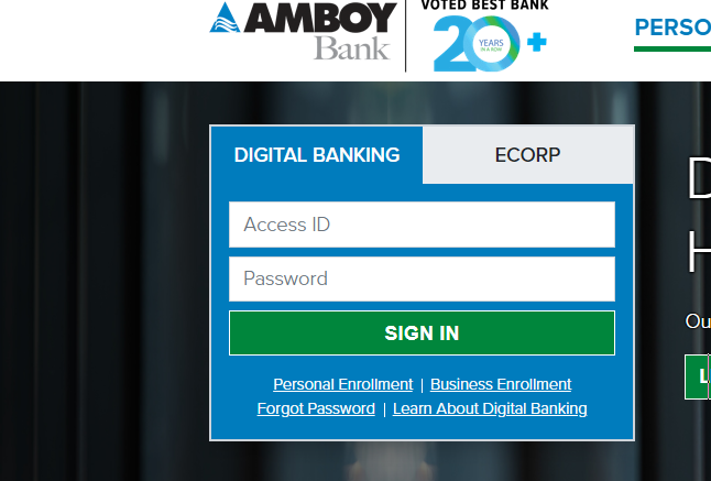 Amboy Bank Online Banking Login | www.amboybank.com